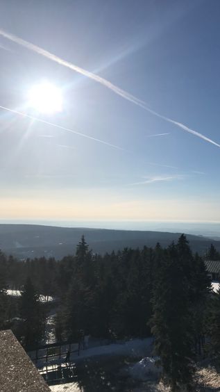 Die wundervolle Aussicht auf das Fichtelgebirge