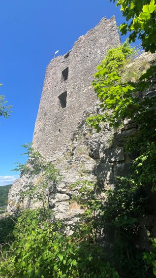 Der Wohnturm dient als Aussichtspunkt.