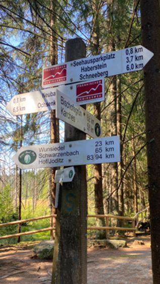 Wegweisser am Fichtelsee