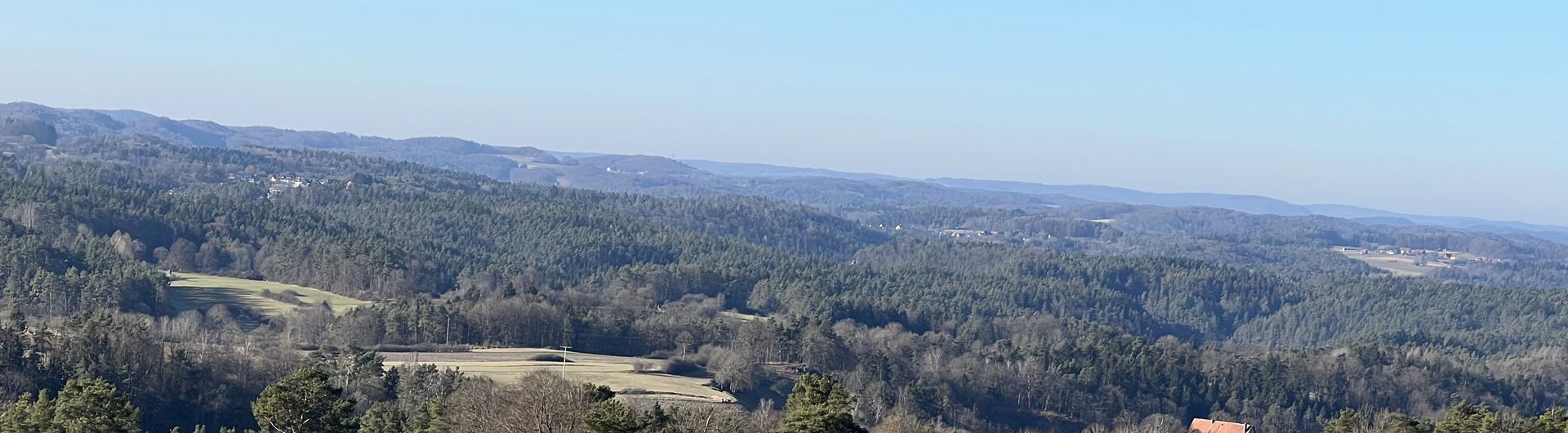 Blick von der Plattform der Himmelsleiter in Pottenstein