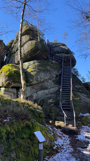 Der Prinzenfelsen bei Tröstau im Fichtelgebirge